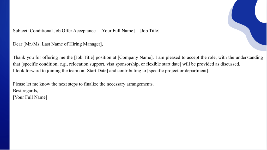 Conditional Job Acceptance