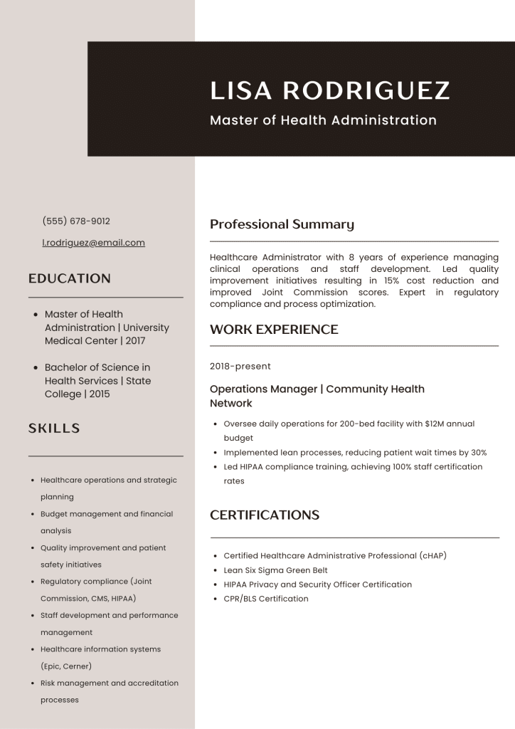 Healthcare Administrator