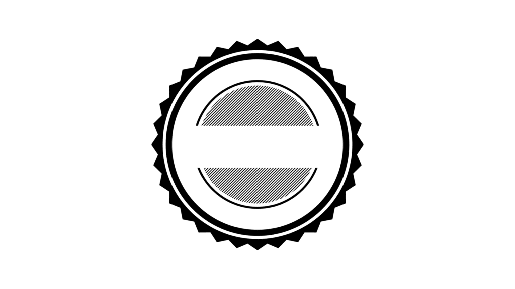 Modern circular company logo stamps