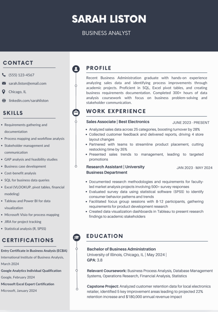 Sample Resume for Transferable Skills