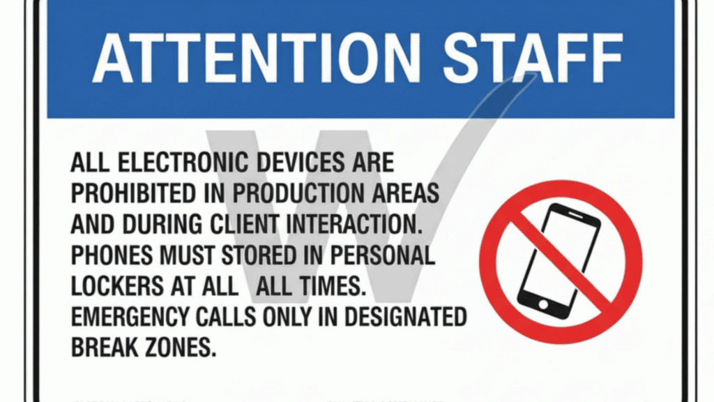 cell phone policy at work