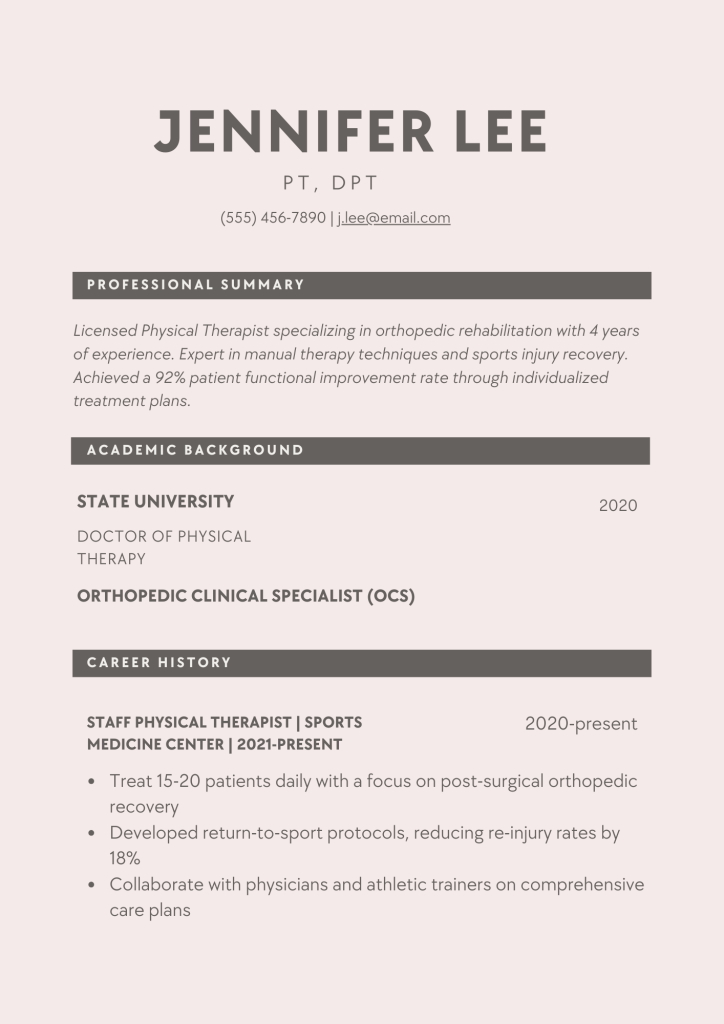 physical therapist
