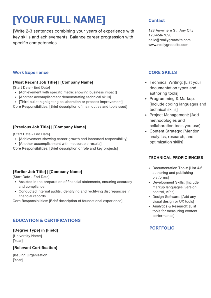 technical resume writer
