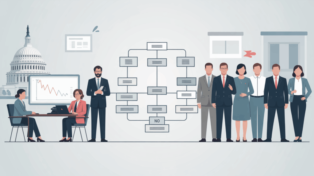 rif reduction in force text in dark blue on a light grey textured background with subtle geometric shapes