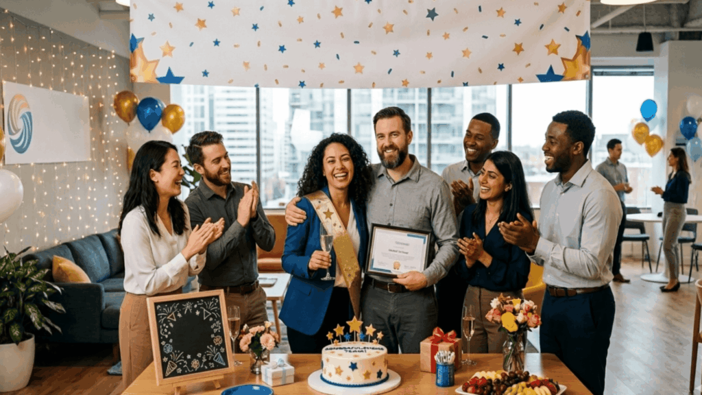 office celebration and appreciation award ceremony