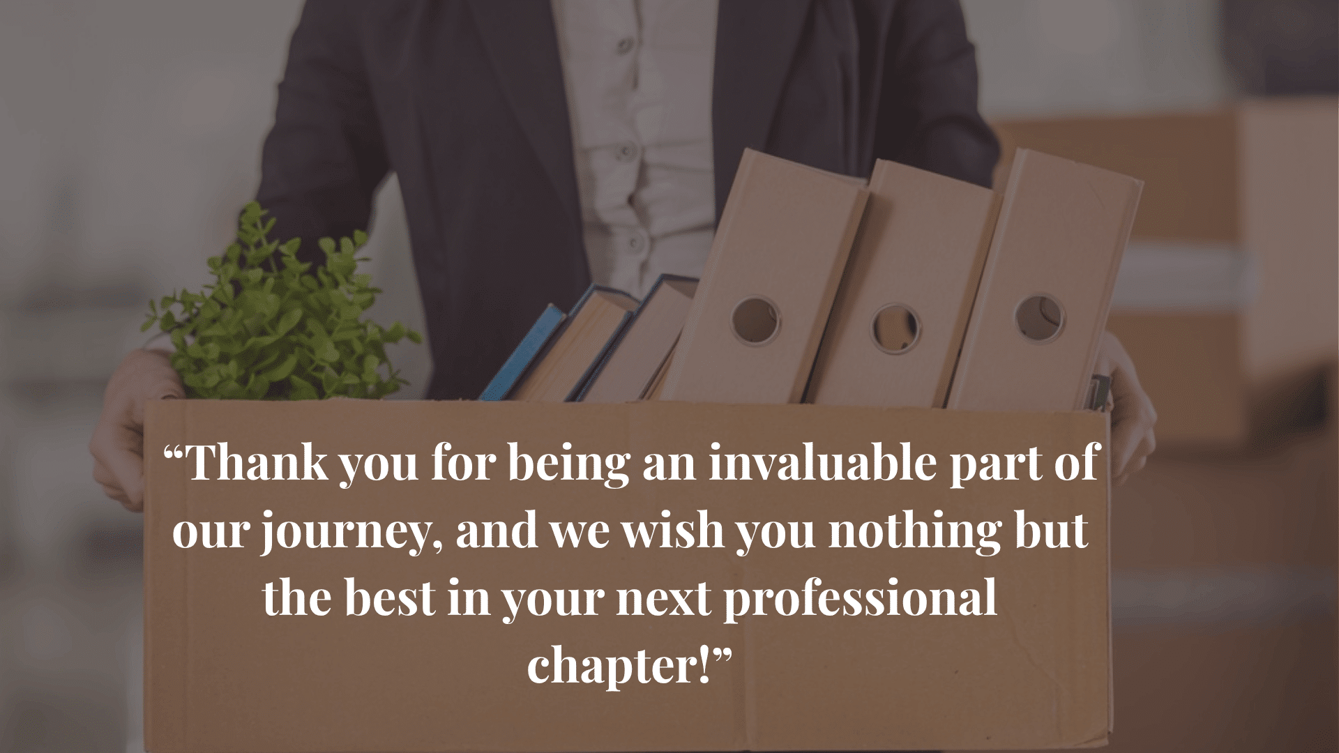 10:22 AMClaude responded: A person in a suit carrying a cardboard box of belongings out of an office, suggesting a layoff or resignation.A person in a suit carrying a cardboard box of belongings out of an office, suggesting a layoff or resignation.