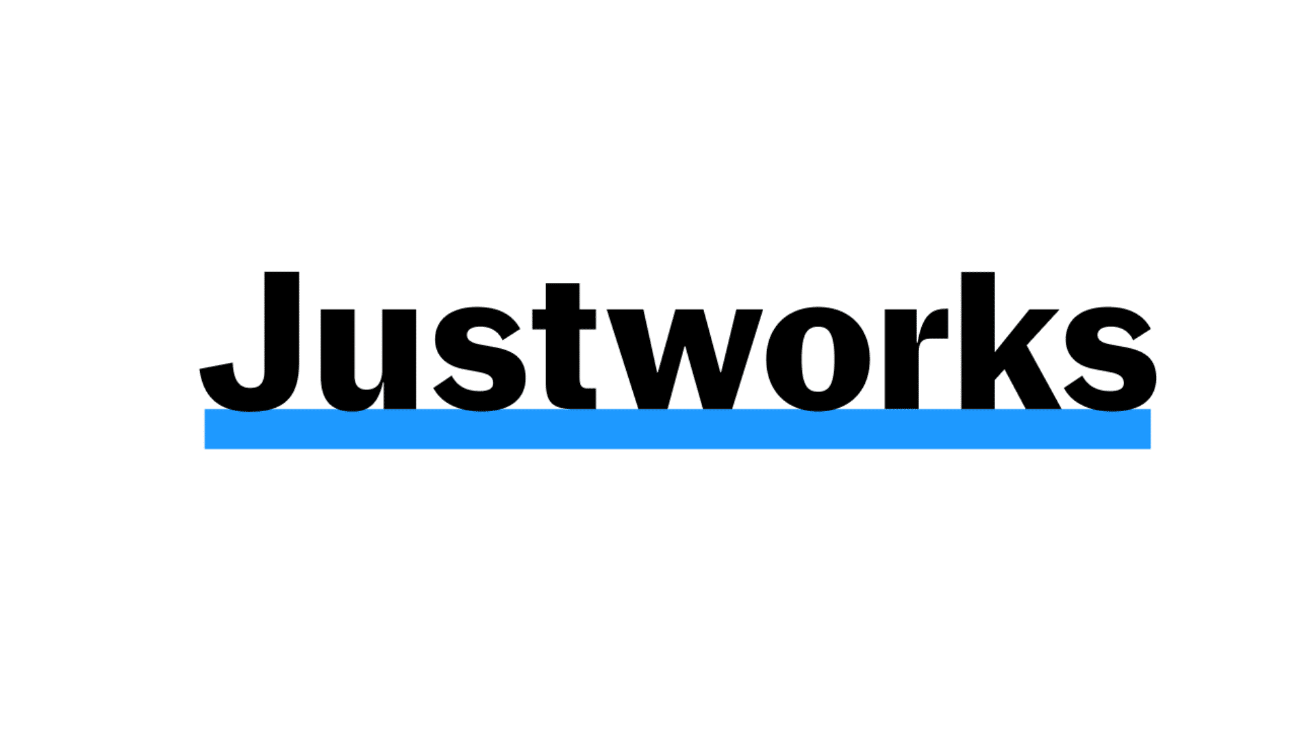 justworks logo, in the center, on a white background
