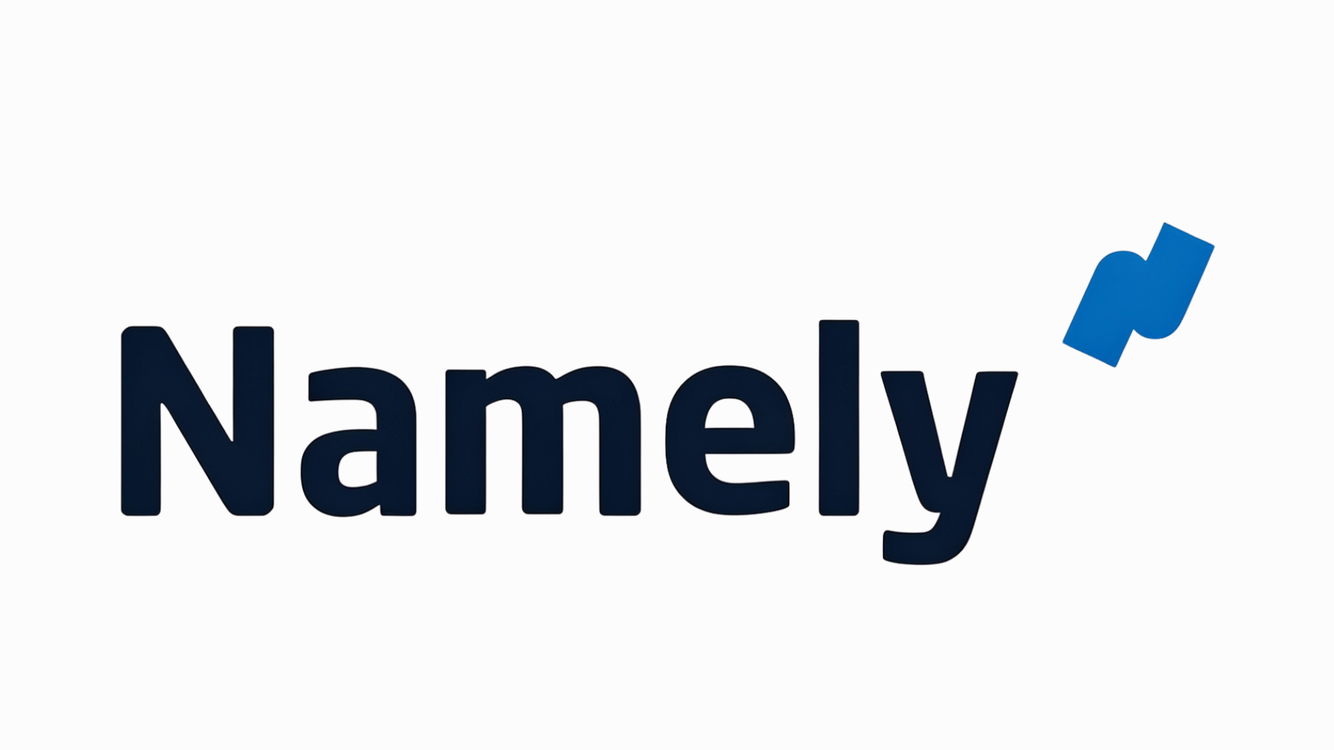 namely logo, in the center, on a white background