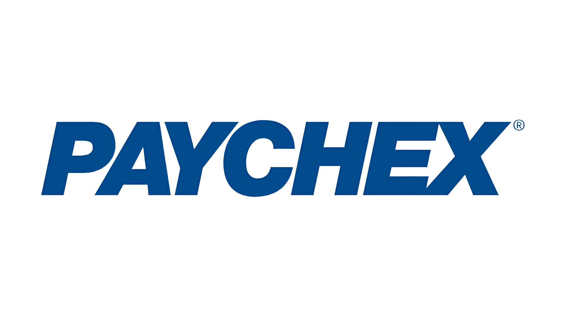 Paychex logo, in the center, on a white background