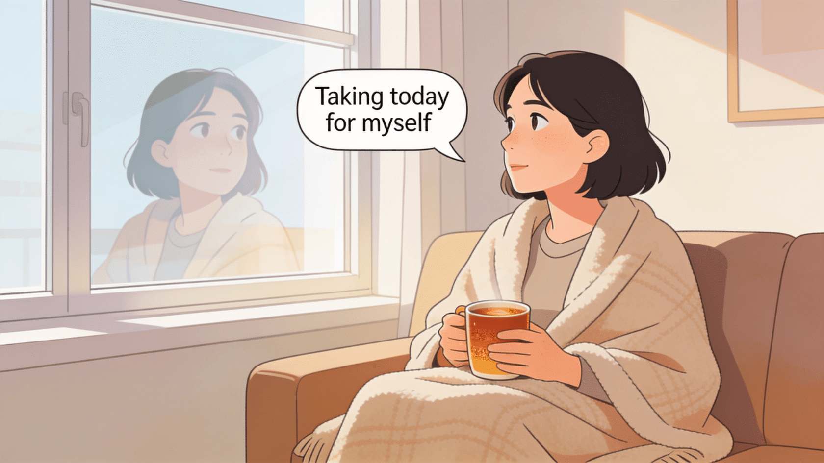 Illustration of a person taking a mental health day, good excuses to miss work
