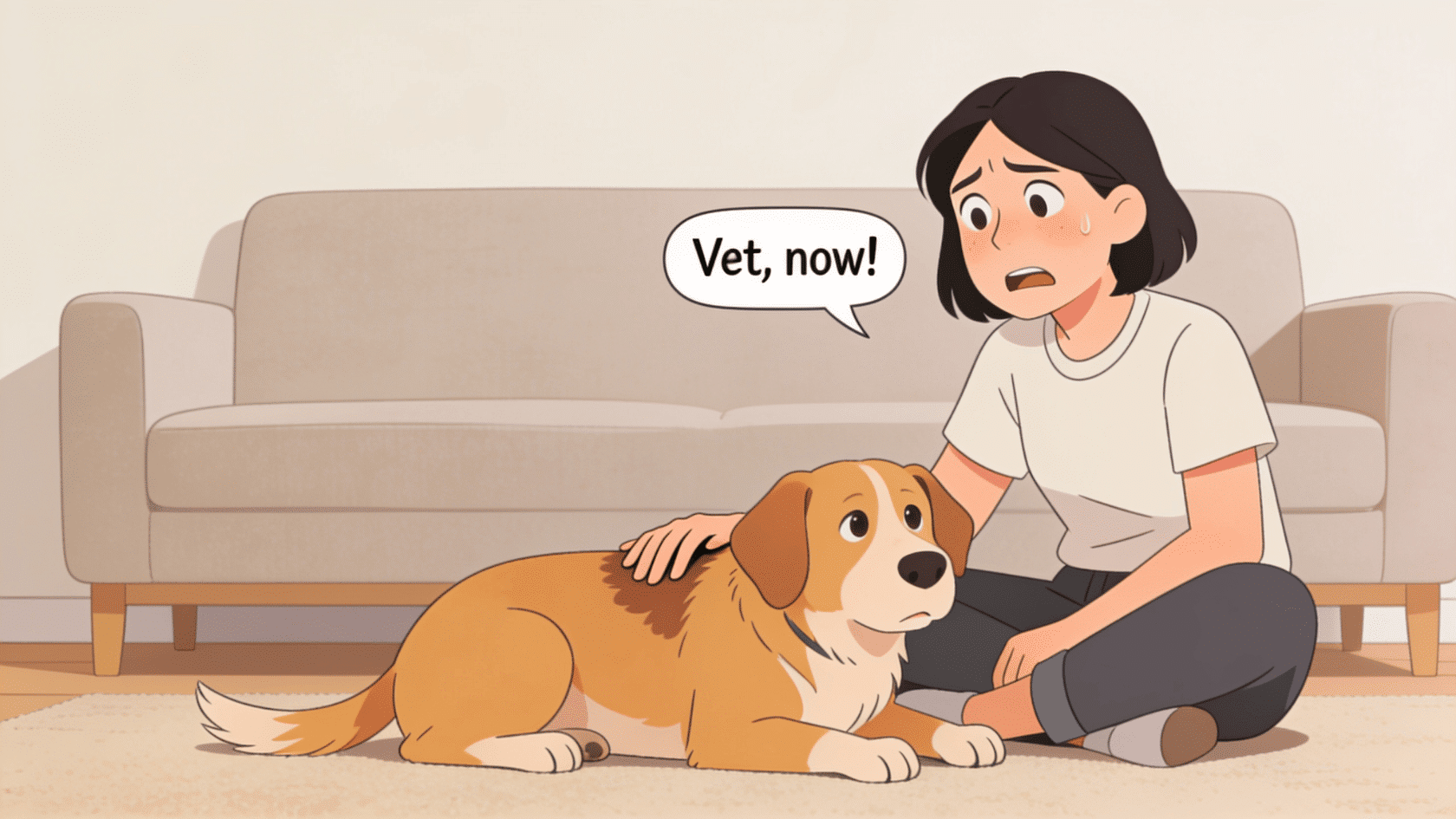 Illustration of a person with their dog, good excuses to miss work emergency