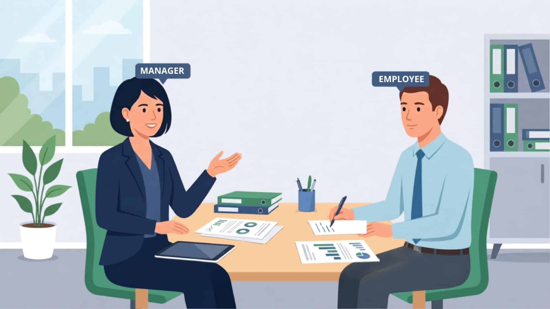 conflict between a manager and employee during a workplace conflict resolution meeting