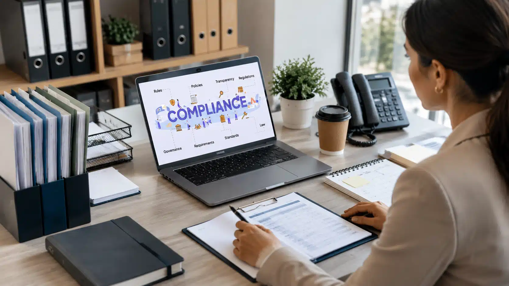 hr tools supporting <echighlighted>employment law compliance</echighlighted> through digital records and workplace systems” width=”1672″ height=”941″></p>
<p>HR software supports employment law compliance by automating the repetitive parts: storing records, flagging deadlines, and standardizing forms so nothing slips through the cracks. It does not replace legal judgment, but it removes the manual gaps where mistakes usually hide.</p>
<p>Features that commonly support HR compliance include:</p>
<ul>
<li>Centralized, permission-based employee records</li>
<li>Automatic reminders for filings, reviews, and renewals</li>
<li>Digital I-9 and onboarding workflows</li>
<li>Policy version tracking and e-signatures</li>
<li>Audit-ready reporting</li>
</ul>
<p>Here is the limit worth remembering: A payroll platform can calculate overtime correctly, but it cannot decide whether a worker is exempt. That call still needs a person who understands the rule.</p>
<h2 id=